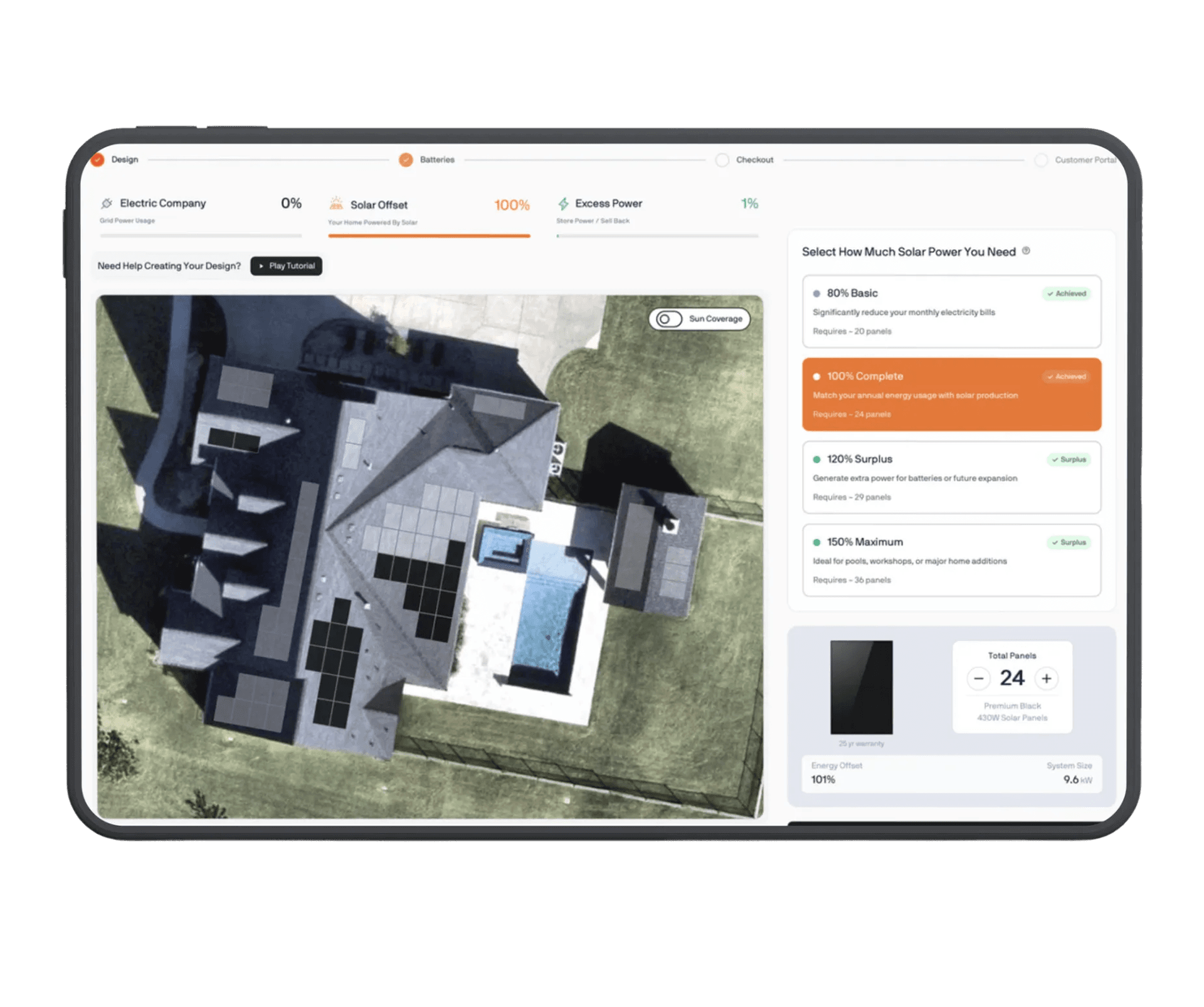 SunLink Design Tool on iPad